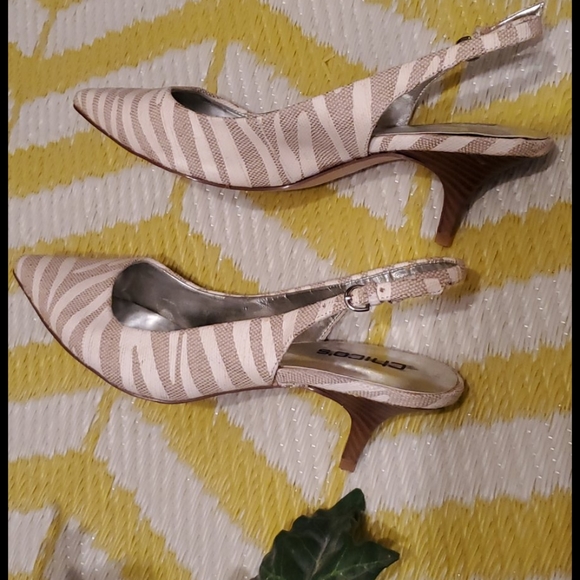 Chico's Fabric striped Pump 7.5 - Picture 1 of 9